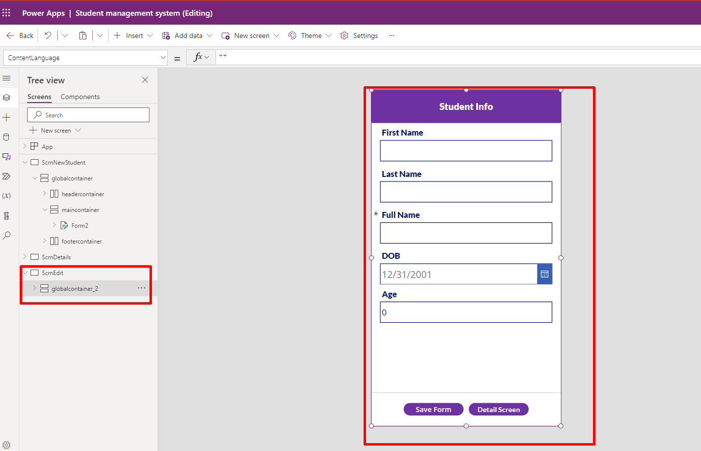 Customizing Screen Layouts